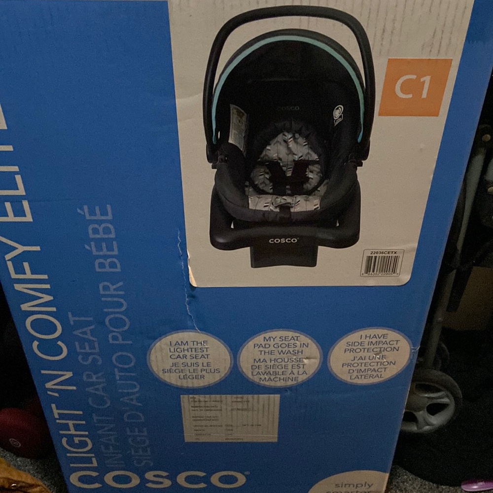 Brand new in box car seat never been opened.
